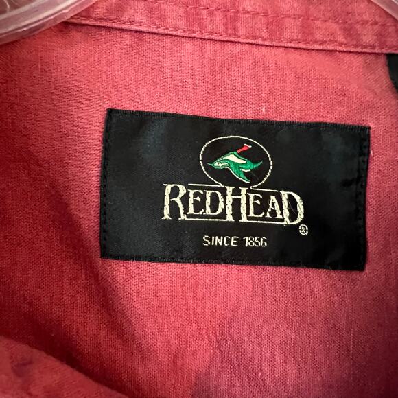 Red Head button down shirt with embroidered fish above pocket Size 2XL NWT - Picture 3 of 5